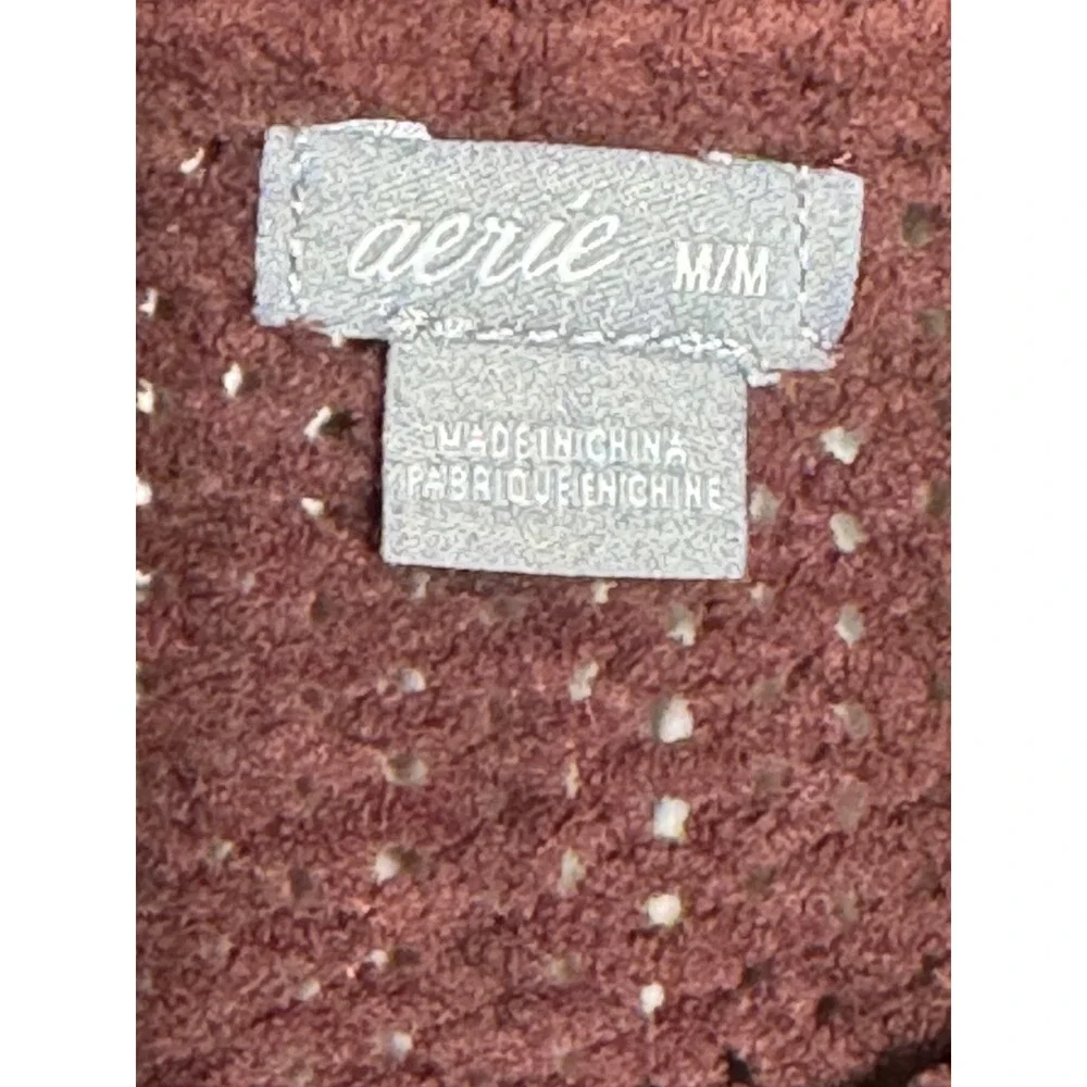 Aerie Oversized Tunic Sweater Cowl Neck Long Sleeve Cozy Casual‎ Maroon M/M